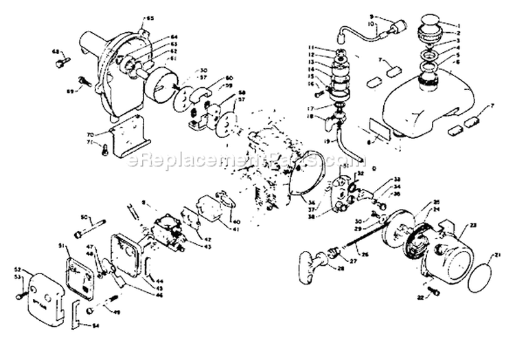 Page D Diagram and Parts List for SRM-140D  Echo Trimmer