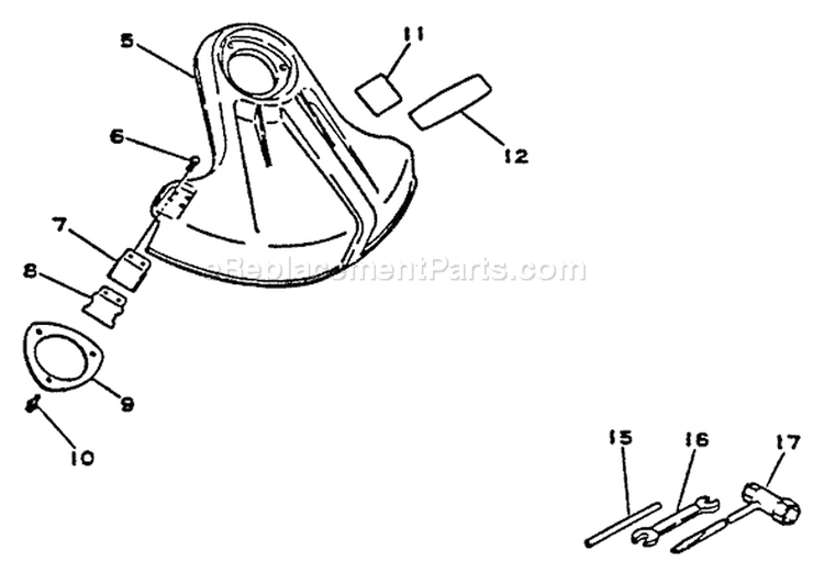 Page H Diagram and Parts List for SRM-1500A  Echo Trimmer