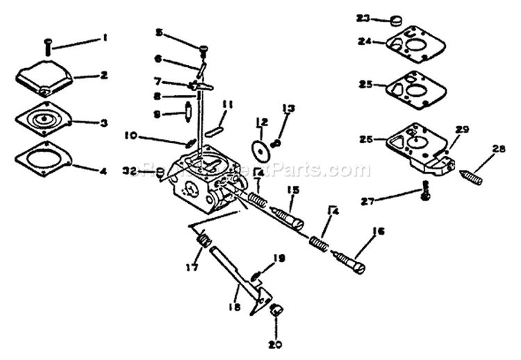 Page A Diagram and Parts List for SRM-1500  Echo Trimmer