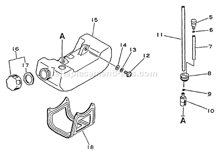 Page D Diagram and Parts List for SRM-1500  Echo Trimmer