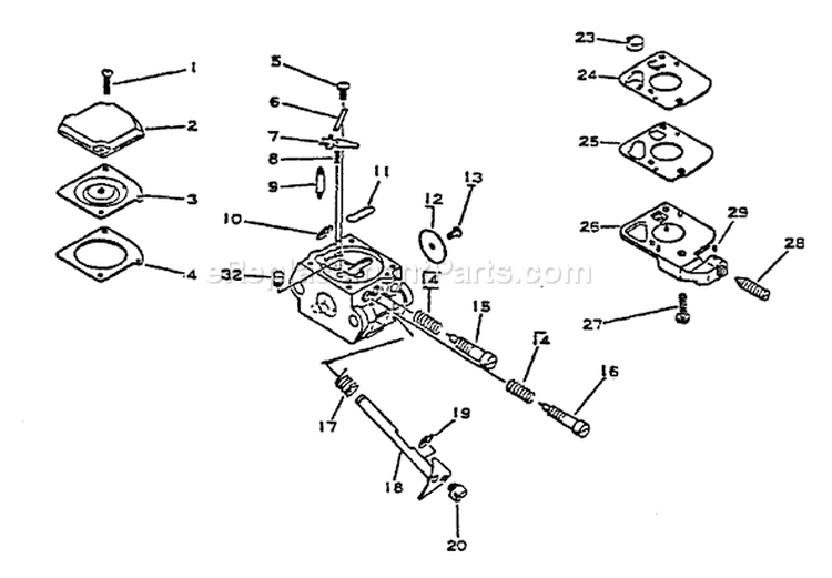 Page A Diagram and Parts List for SRM-1501 0017001 - 0039000 Echo Trimmer