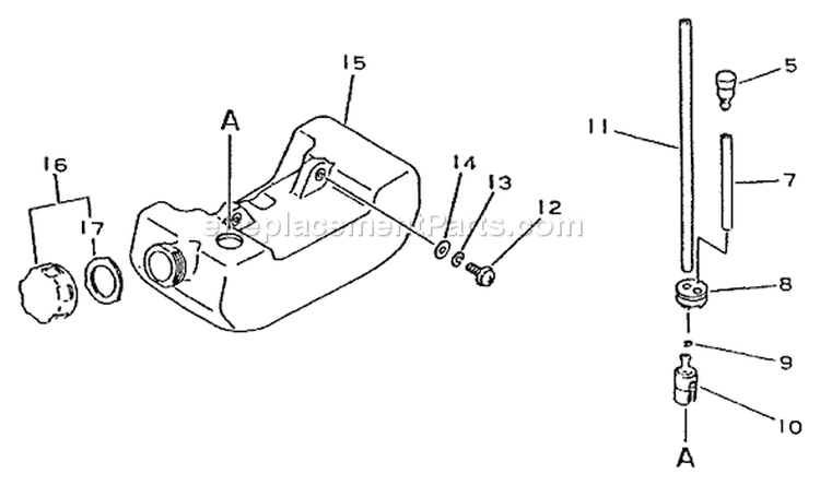 Page D Diagram and Parts List for SRM-1501 0017001 - 0039000 Echo Trimmer
