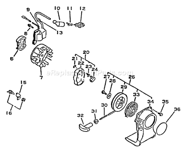 Page H Diagram and Parts List for SRM-1501 0017001 - 0039000 Echo Trimmer