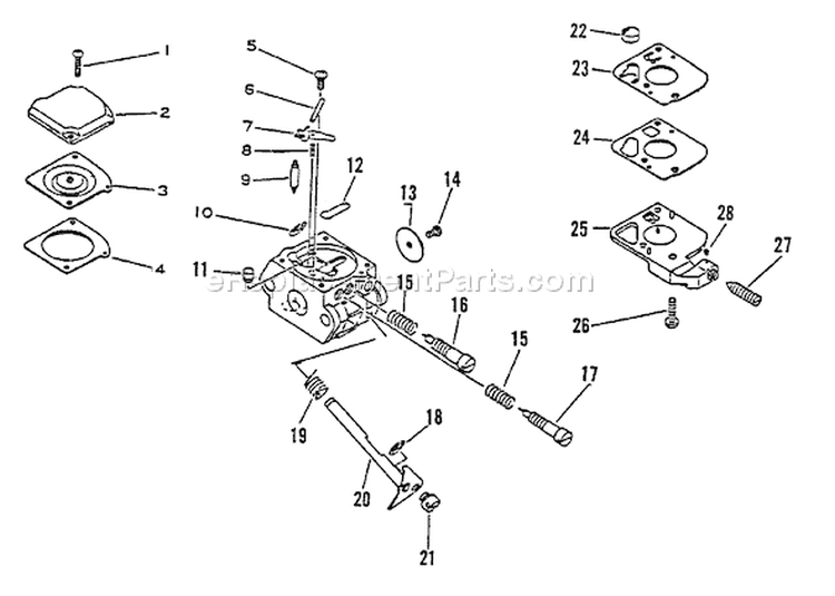 Page A Diagram and Parts List for SRM-1501 0039001 - 0083386 Echo Trimmer