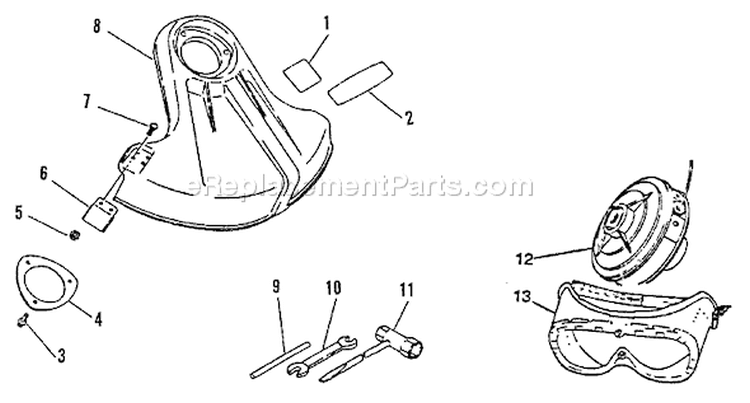 Page G Diagram and Parts List for SRM-1501 0083387 - 0135000 Echo Trimmer