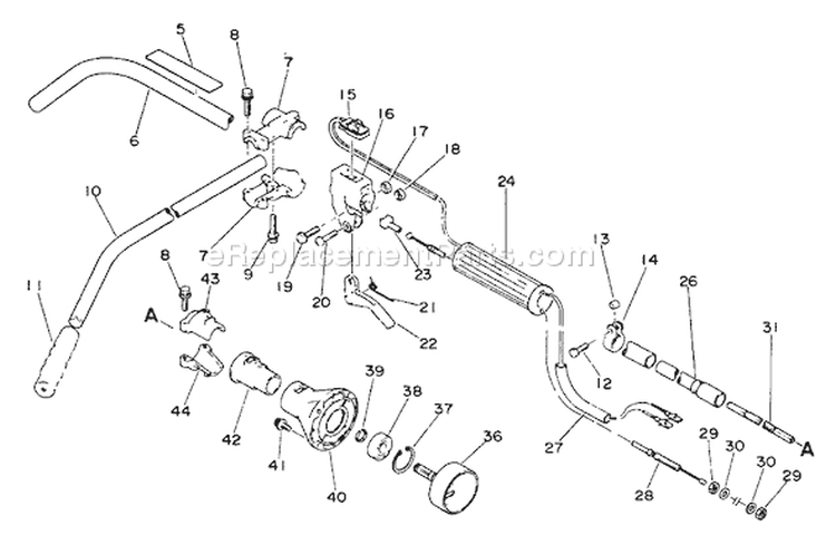 Page B Diagram and Parts List for SRM-2000  Echo Trimmer