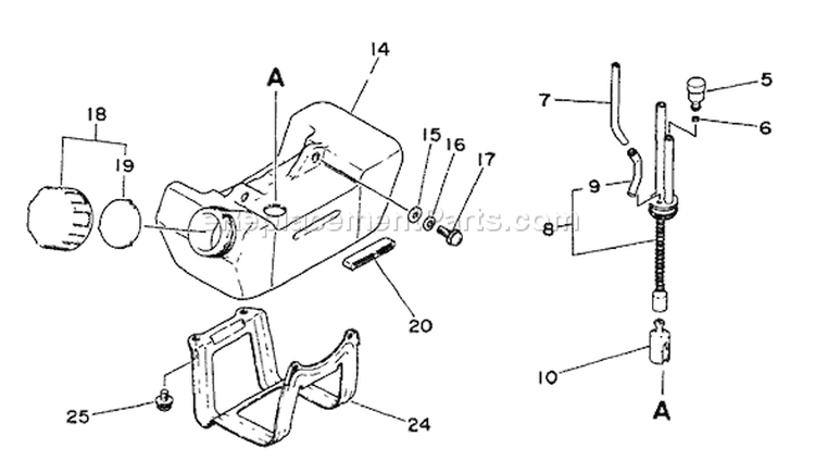 Page D Diagram and Parts List for SRM-2000  Echo Trimmer