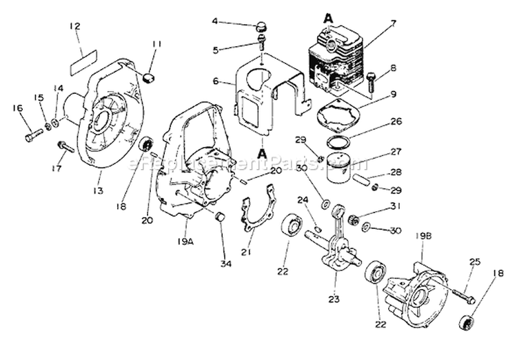 Page C Diagram and Parts List for SRM-200CE  Echo Trimmer