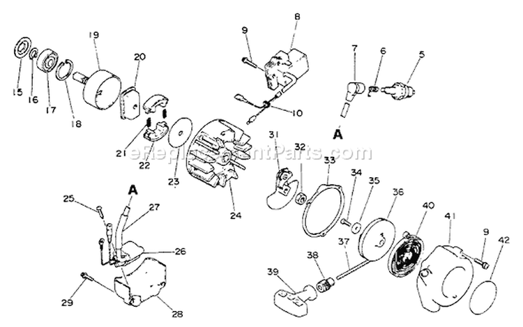 Page G Diagram and Parts List for SRM-200CE  Echo Trimmer