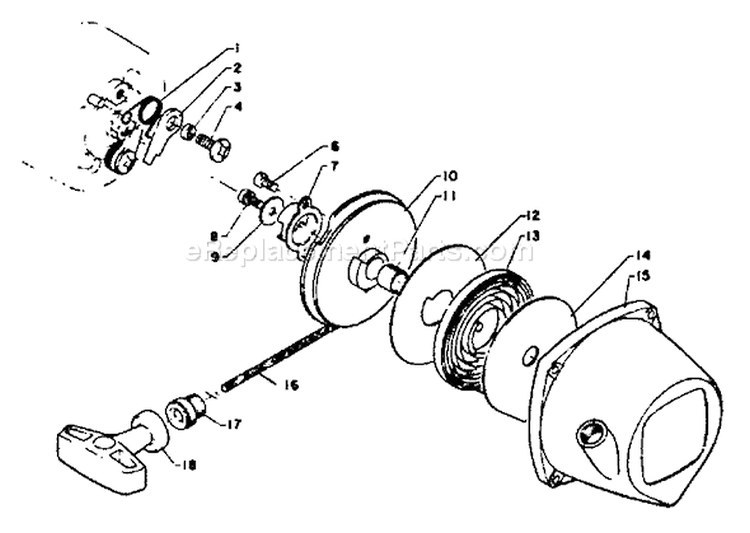 Page E Diagram and Parts List for SRM-200D  Echo Trimmer