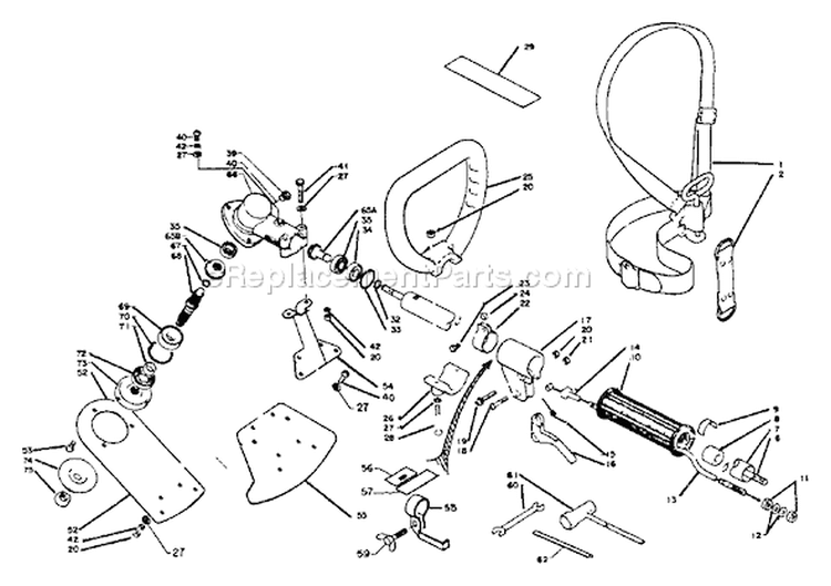 Page B Diagram and Parts List for SRM-200  Echo Trimmer