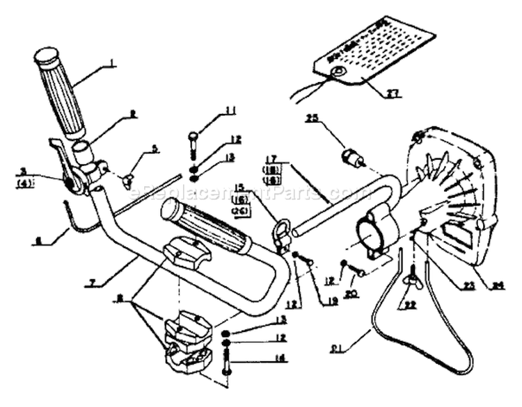 Page L Diagram and Parts List for SRM-201F  Echo Trimmer