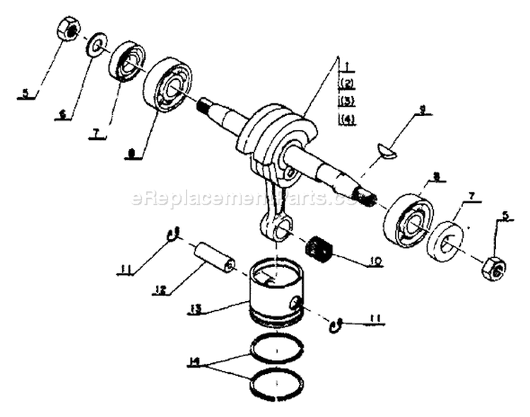 Page D Diagram and Parts List for SRM-201F  Echo Trimmer