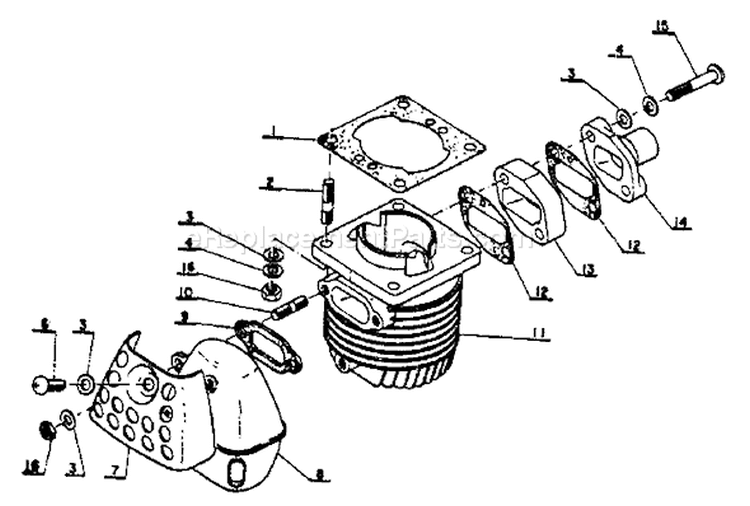 Page E Diagram and Parts List for SRM-201F  Echo Trimmer