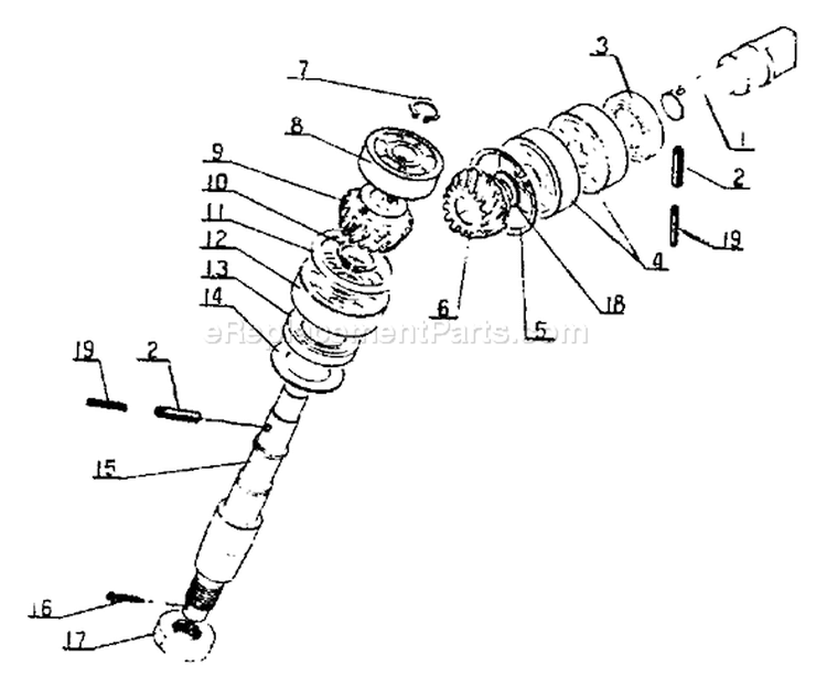 Page G Diagram and Parts List for SRM-201F  Echo Trimmer