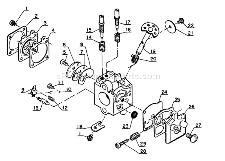 Page A Diagram and Parts List for SRM-202DA  Echo Trimmer