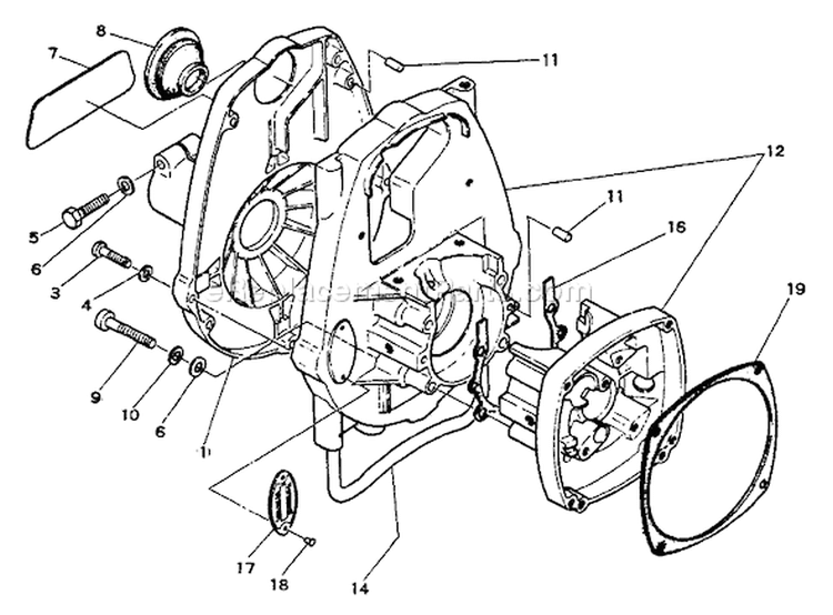 Page D Diagram and Parts List for SRM-202DA  Echo Trimmer