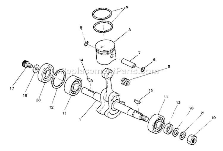 Page D Diagram and Parts List for SRM-202FA  Echo Trimmer