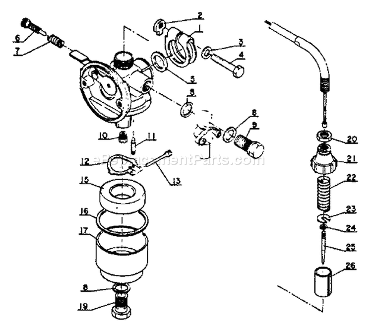 Page A Diagram and Parts List for SRM-202F  Echo Trimmer