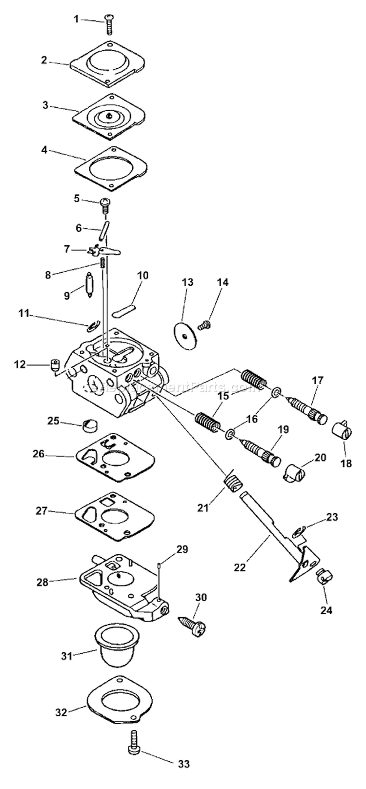 Page A Diagram and Parts List for SRM-2100 Type 1 -205482-290322 Echo Trimmer