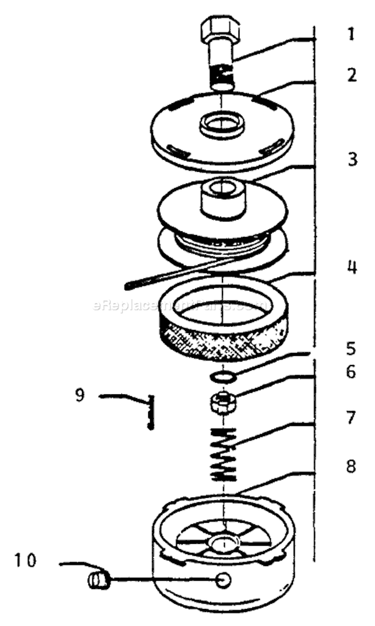 Page B Diagram and Parts List for SRM-210E  Echo Trimmer