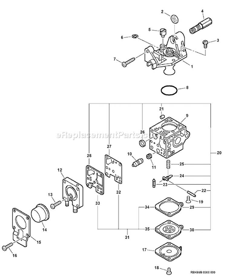 Page A Diagram and Parts List for SRM-210SB 05001001 - 05999999 Echo Trimmer