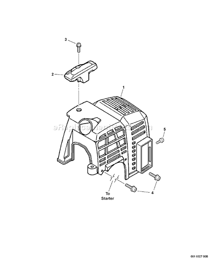 Page E Diagram and Parts List for SRM-210SB 05001001 - 05999999 Echo Trimmer