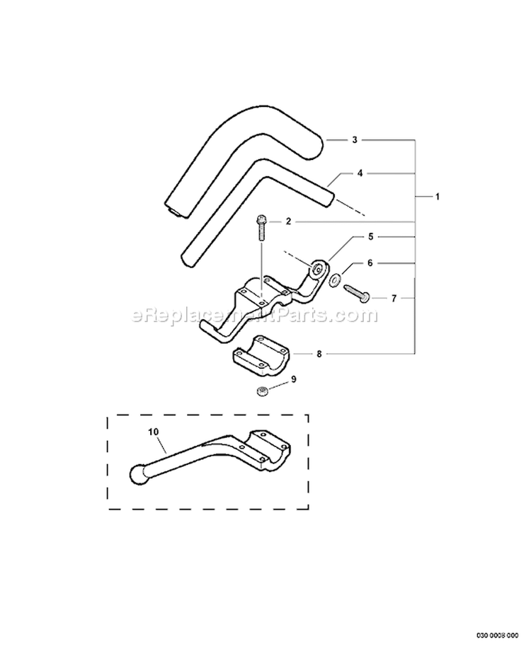 Page G Diagram and Parts List for SRM-210SB 07001001 - 07999999 Echo Trimmer