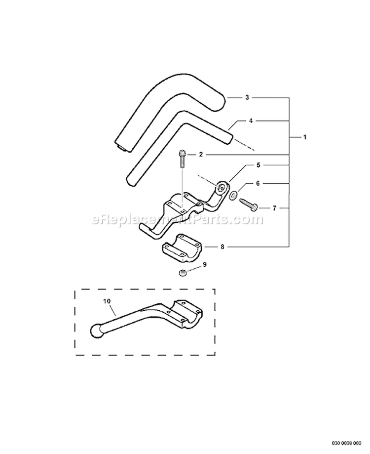 Page H Diagram and Parts List for SRM-210I 10001001 - 10999999 Echo Trimmer