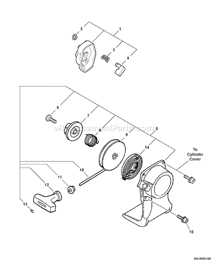 Page P Diagram and Parts List for SRM-210SB 08003130 - 08999999 Echo Trimmer