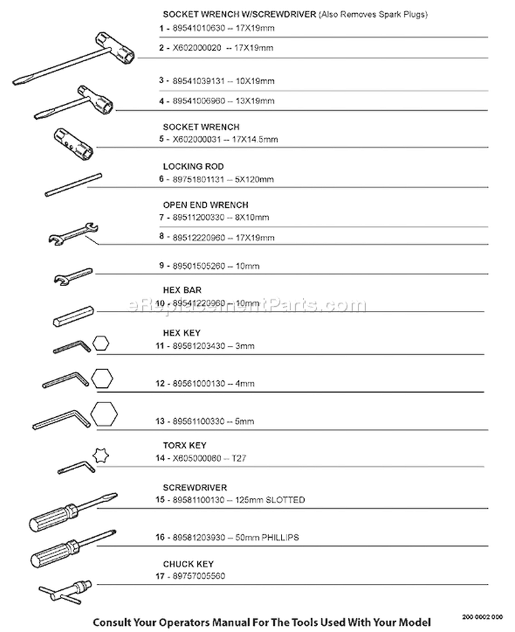 Page P Diagram and Parts List for SRM-210U 10001301 - 10999999 Echo Trimmer