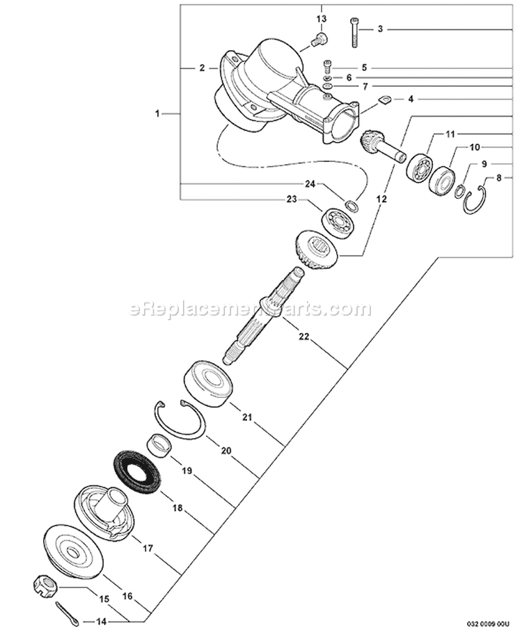 Page G Diagram and Parts List for SRM-210U 10001301 - 10999999 Echo Trimmer