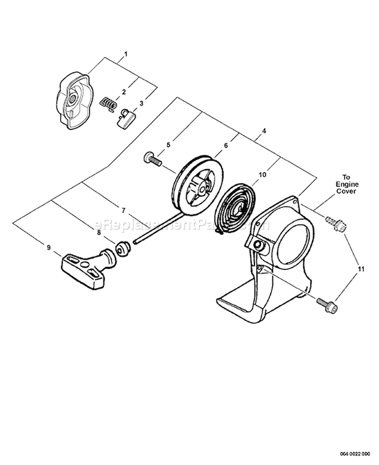 Page Q Diagram and Parts List for SRM-210 07004318 - 07999999 Echo Trimmer
