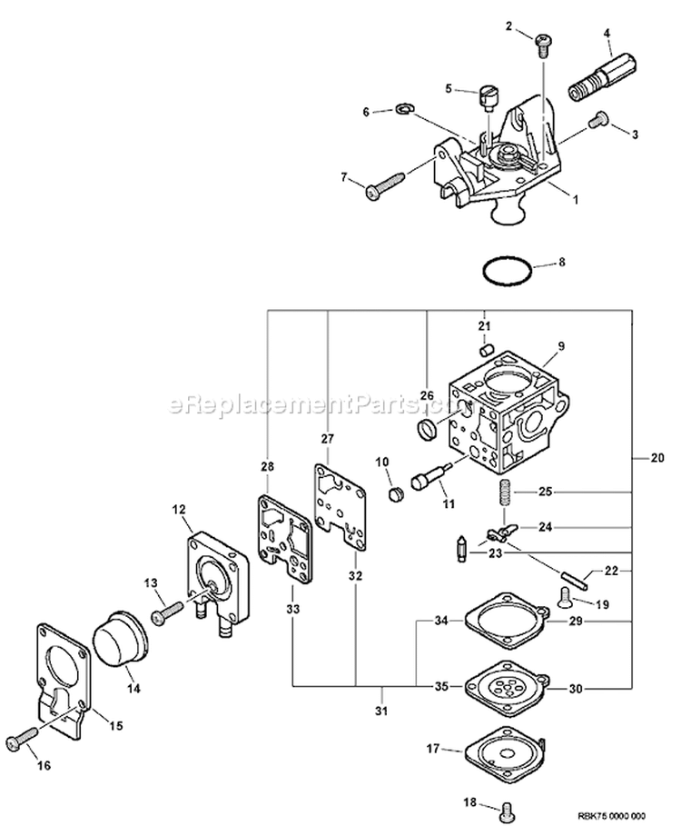 Page A Diagram and Parts List for SRM-210 08075195 - 08467771 Echo Trimmer