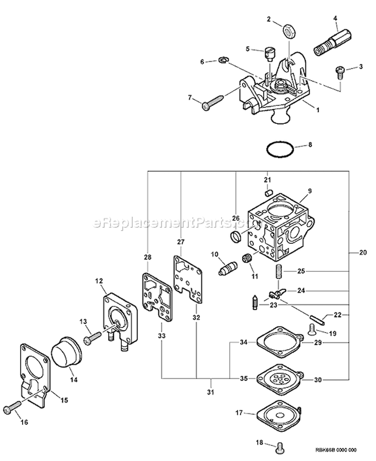 Page A Diagram and Parts List for GT-230 05002764 - 05006268 Echo Trimmer