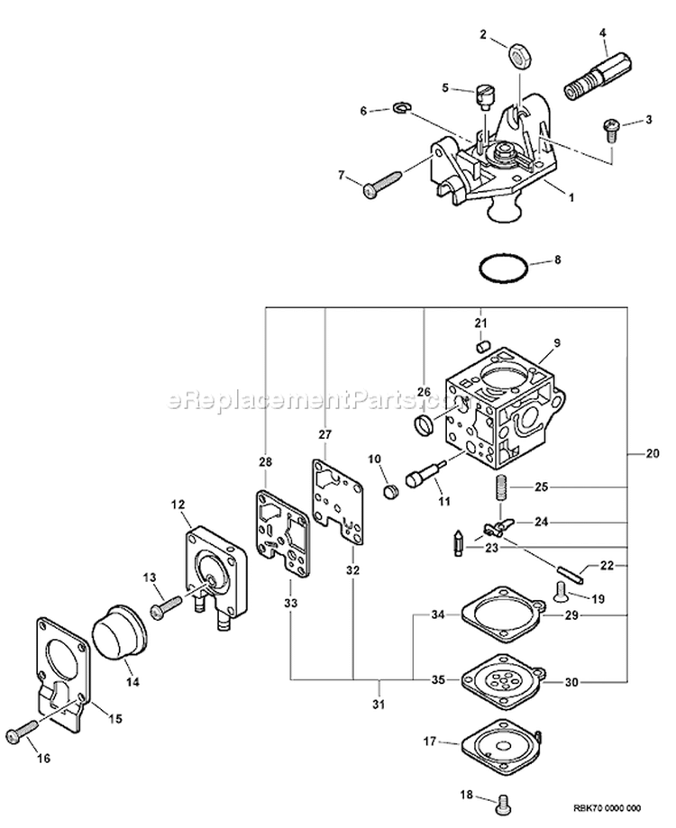 Page A Diagram and Parts List for GT-230 05006260 - 05007388 Echo Trimmer