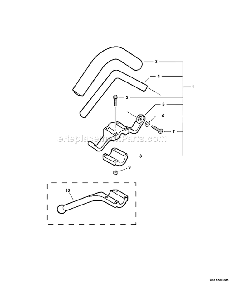 Page G Diagram and Parts List for SRM-210I 08002838 - 08017570 Echo Trimmer