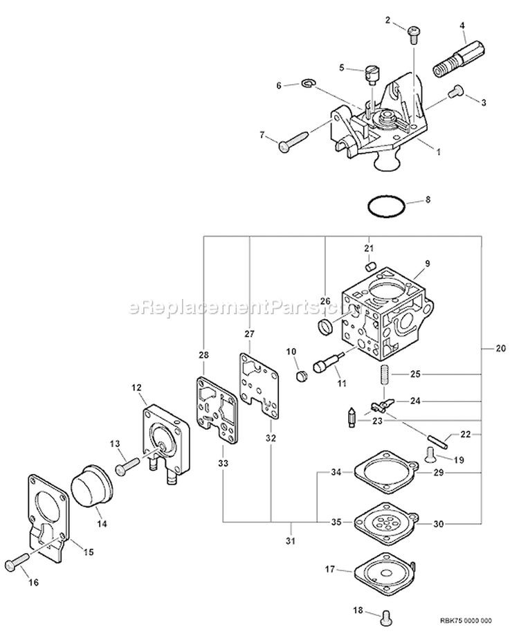 Page A Diagram and Parts List for PPF-210 E07511001001-E07511999999 Echo Pole Saw