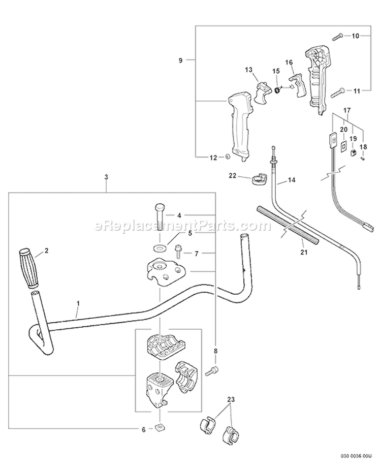 Page H Diagram and Parts List for SRM-210U 05004673 - 05999999 Echo Trimmer