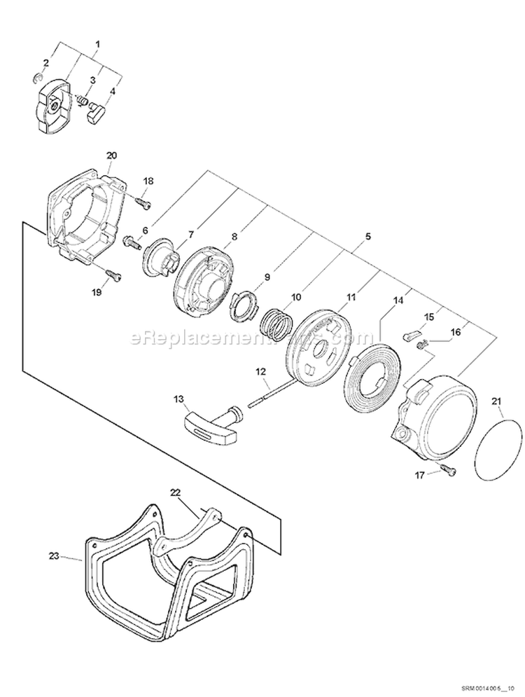 Page O Diagram and Parts List for SRM-211I 06001001 - 06001688 Echo Trimmer