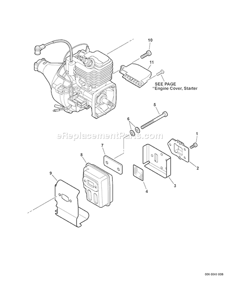 Page E Diagram and Parts List for PPT-235ES S07037001001-S07037999999 Echo Pole Saw
