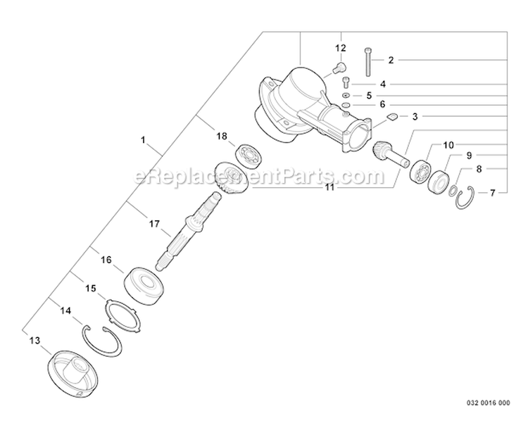 Page K Diagram and Parts List for SRM-225 S03912001001 - S03912999999 Echo Trimmer