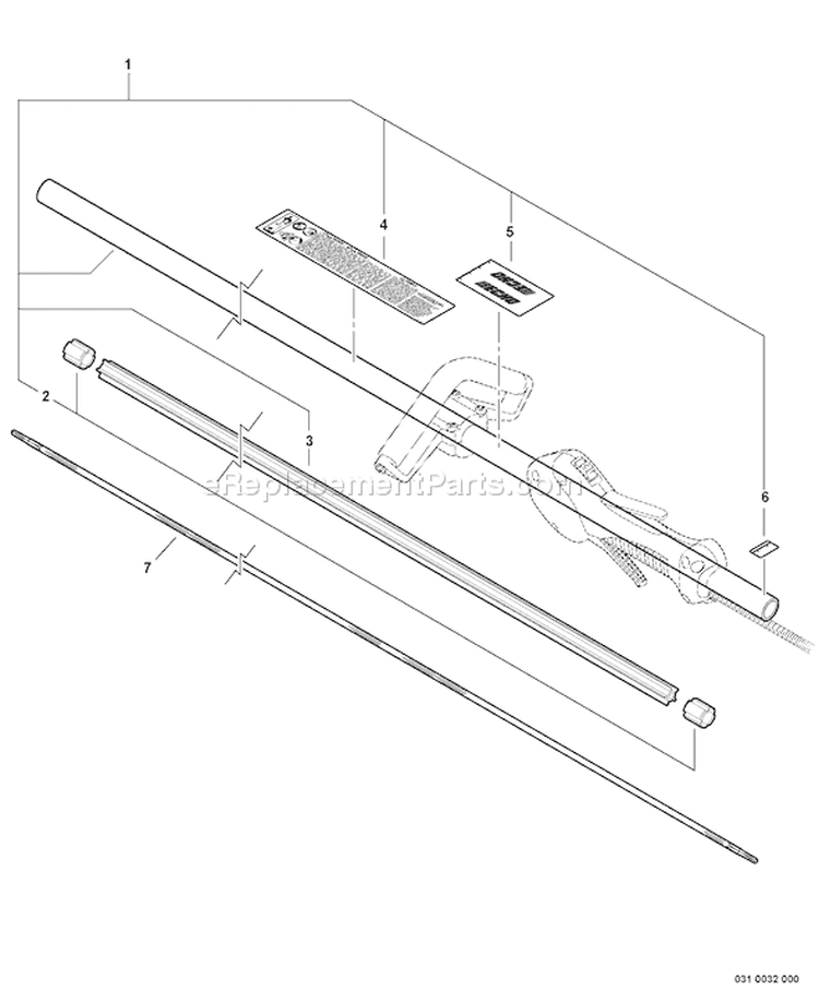 Page M Diagram and Parts List for SRM-225I S55013001001 - S55013999999 Echo Trimmer