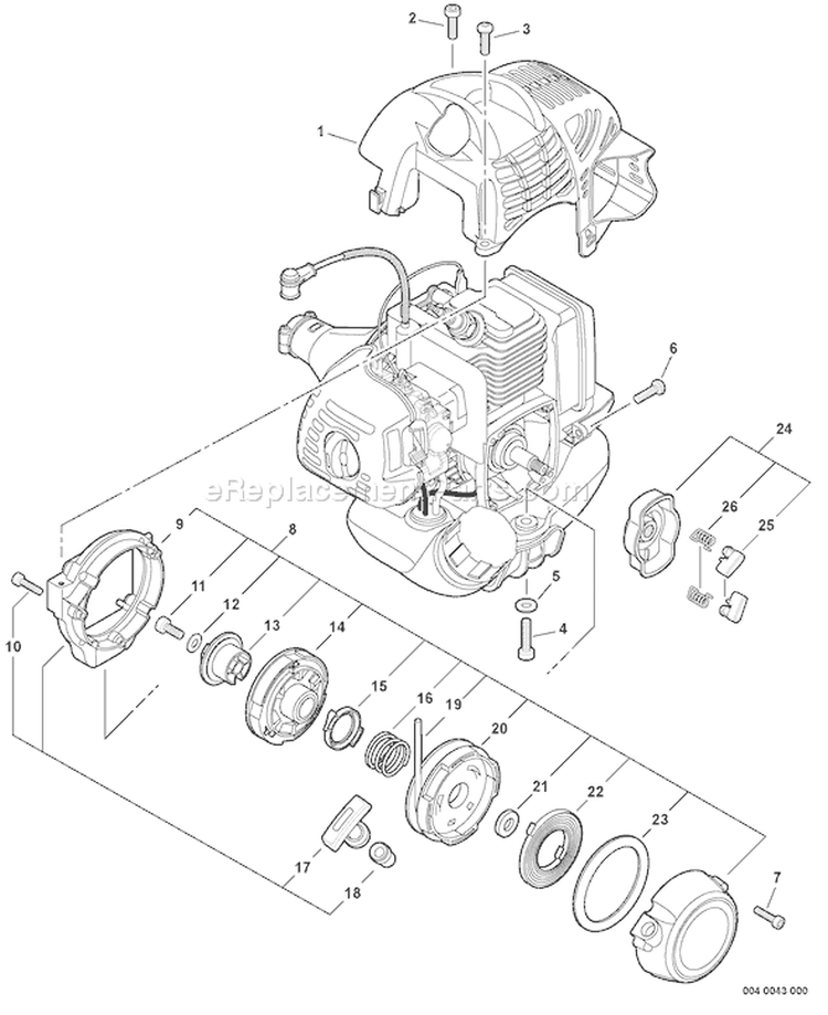 Page C Diagram and Parts List for SRM-225I S55013001001 - S55013999999 Echo Trimmer