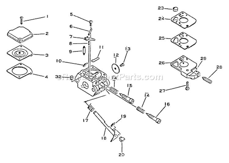 Page A Diagram and Parts List for SRM-2300  Echo Trimmer