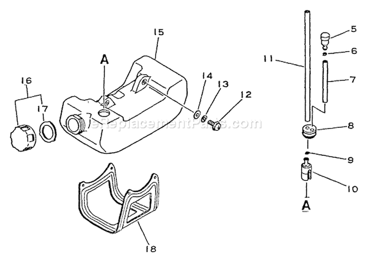 Page D Diagram and Parts List for SRM-2300  Echo Trimmer