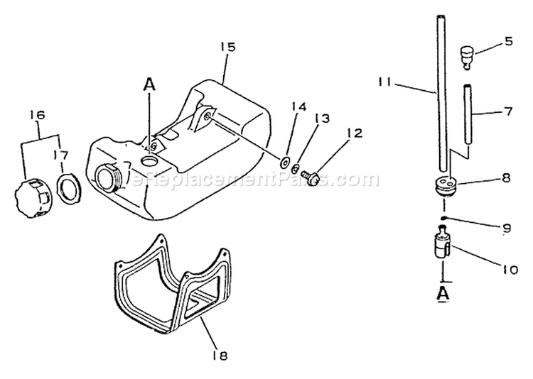 Page D Diagram and Parts List for SRM-2301 001001 - 0031000 Echo Trimmer