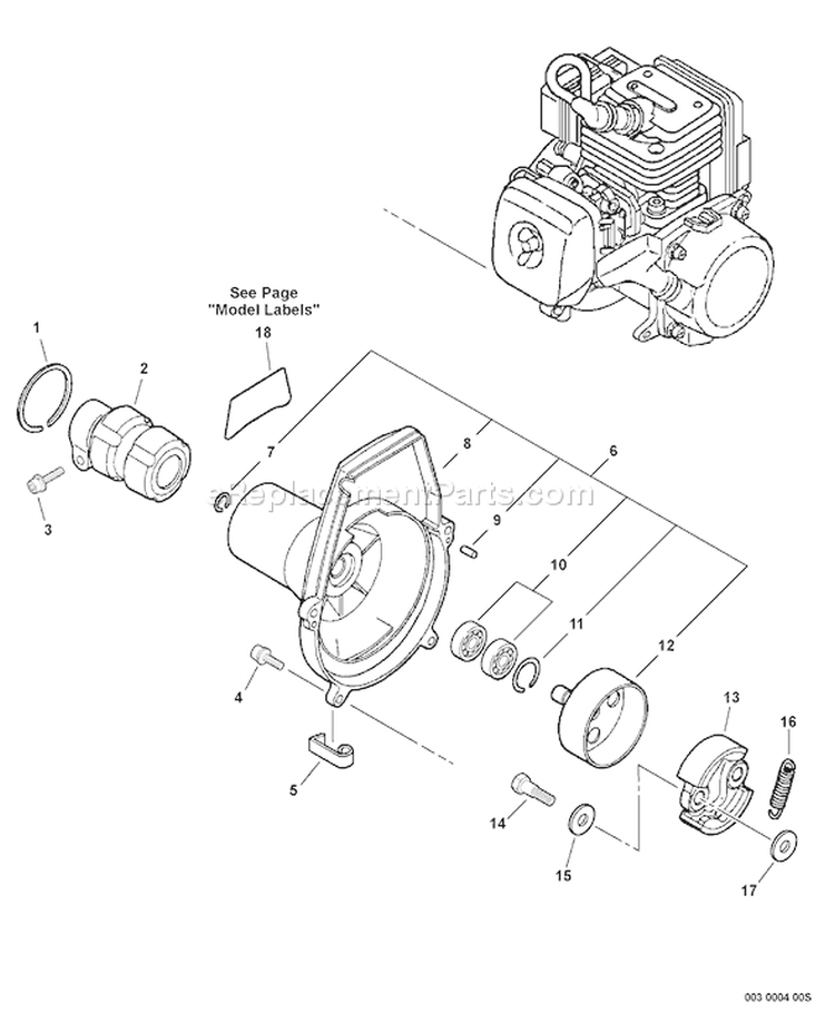 Page F Diagram and Parts List for SRM-230S 06001001 - 06999999 Echo Trimmer