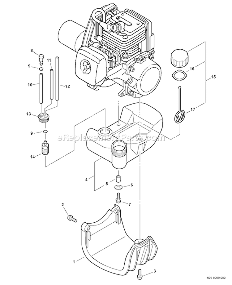 Page F Diagram and Parts List for SRM-231U 06001226 - 06999999 Echo Trimmer