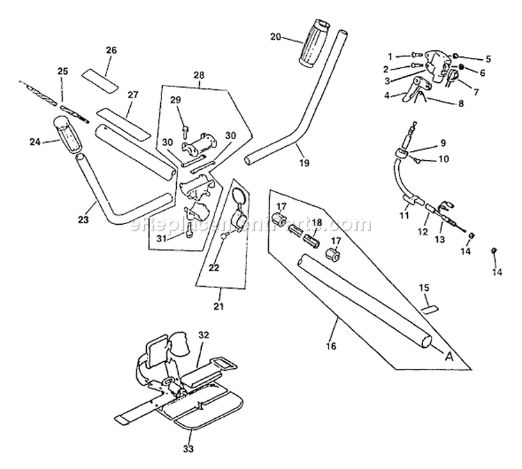 Page C Diagram and Parts List for SRM-2410 001001 - 161628 Echo Trimmer
